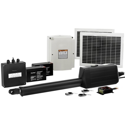 LockMaster Solar Gate Opener 20W: Automatic, Eco-Friendly, Handles 300KG &amp; 5M, Includes 3 Remotes &amp; Safety Features
