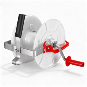 Giantz Electric Fence Reel, Geared 3:1 Ratio, 500m Polywire Capacity, Galvanised Frame, UV Resistant, White