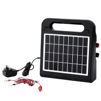 Giantz 5km Solar Electric Fence Energiser Charger, 0.15J, 6KV Output, 6V 7Ah Battery, Waterproof, for Farm Liv