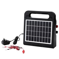 Giantz 5km Solar Electric Fence Energiser Charger, 0.15J, 6KV Output, 6V 7Ah Battery, Waterproof, for Farm Liv