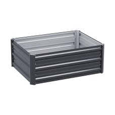 Greenfingers 80x60x30cm Galvanised Steel Raised Garden Bed - Rustproof, Durable, Perfect for Veggies & Herbs
