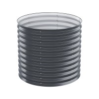 Greenfingers Galvanised Raised Garden Bed 80x68cm - Rustproof SGCC Steel, Durable, Safe Rounded Edges, 1-Year Warranty