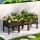 Green Fingers Raised Garden Bed 120x40x36cm Durable PP Planter Box with Drainage, Indoor Outdoor Herb and Veg Container