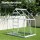 Green Fingers Aluminium Polycarbonate Greenhouse 1.3x1.9x2.0m Premium Garden Shed with Lockable Door & Gutter System