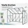 Greenfingers Lean-to Aluminium Greenhouse 2.52x1.27x2.13M | UV-Resistant Polycarbonate | Rust-Resistant Frame