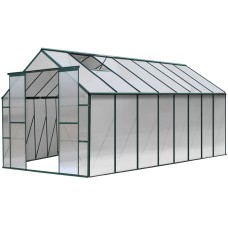 Greenfingers 5.1x2.44x2.1M Aluminium Polycarbonate Greenhouse with UV-Resistant Panels & Adjustable Roof Vents