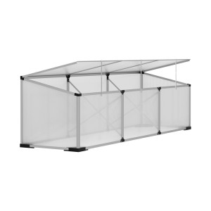 Greenfingers 180x50x50CM Aluminium Polycarbonate Cold Frame Greenhouse - UV-Resistant, Unbreakable Panels, Easy Install