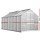 Greenfingers Aluminium Greenhouse 4.1x2.5x2.26M | Double Doors, UV Resistant, Sturdy Frame, Gutter System