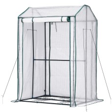 Green Fingers Mini Greenhouse 1.0x0.8x1.5M PE Cover, Steel Frame, Roll-Up Zipper Door, Weatherproof Plant Shelter Green Fingers Mini Greenhouse 1.0x0.8x1.5M PE Cover, Steel Frame, Roll-Up Zipper Door, Weatherproof Plant Shelter