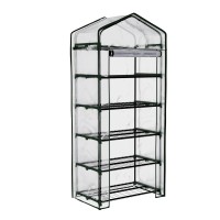 Greenfingers 5-Tier Mini Greenhouse 1.9x0.7x0.5M - Durable PVC Cover, Weatherproof, Easy Setup, Ideal for Pat