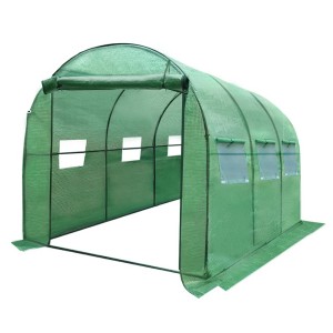 Greenfingers 3x2x2M Walk-In Greenhouse Tunnel: Durable PE Cover, Steel Frame, 6 Ventilation Windows, Easy Setup