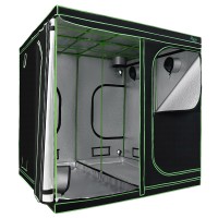 Greenfingers 200x200x200CM Hydroponics Grow Tent Kit - Durable 600D Oxford, Aluminium Lining, Waterproof Tray, Easy Setup