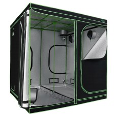 Greenfingers 200x200x200CM Hydroponics Grow Tent Kit - Durable 600D Oxford, Aluminium Lining, Waterproof Tray, Easy Setup