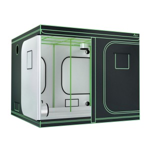Greenfingers 240x240x200cm Hydroponics Grow Tent Kit - Durable Steel Frame, 600D Mylar, Waterproof, Easy Assembly