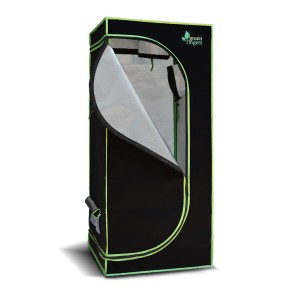 Greenfingers 80x80x160CM Grow Tent Kit - Weatherproof 600D Oxford, Aluminium Lined, Steel Frame, Vent Ports, Easy Setup