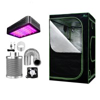 Greenfingers 1000W LED Grow Tent Kit 120x120x200CM with 4" Ventilation Fan, Carbon Filter, and 5m Ducting System