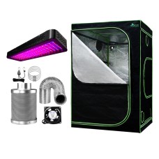 Greenfingers 150x150x200CM Grow Tent Light Kit: 2000W Full Spectrum LED, 6" Vent Fan, Carbon Filter, Durable Steel Frame