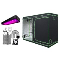 Greenfingers Grow Tent Light Kit - 280x140x200CM, 2000W LED Full Spectrum, 6" Vent Fan, Heavy-Duty Steel, 100