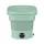 Devanti Portable Washing Machine, PP Plastic, 8L Capacity, Green, Foldable, Germicidal Blue Light, Travel-Friendly