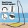 Gardeon Hammock Hanging Chair with Steel Stand, Cotton Rope, Adjustable Height, Indoor/Outdoor, 90kg Capacity, 114cm