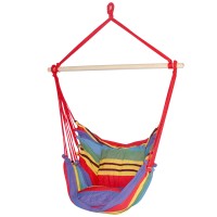Gardeon Outdoor Rainbow Hammock Chair with Cushions, 180kg Capacity, Durable Polyester Cotton, 100x45x145cm