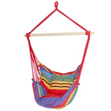 Gardeon Outdoor Rainbow Hammock Chair with Cushions, 180kg Capacity, Durable Polyester Cotton, 100x45x145cm