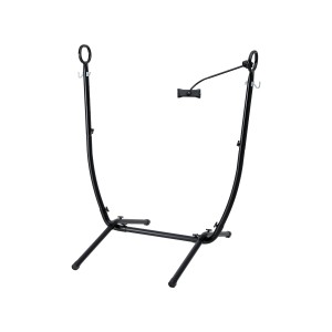 Gardeon Black Iron Hammock Chair Stand w/ Phone Holder - Sturdy, Weather-Resistant, Easy Assembly, 150kg Capacity