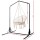 Gardeon Outdoor Hammock Chair with Stand, Cream Cotton Swing, 360° Rotation, Durable Powder-Coated Steel Frame, 124cm