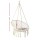 Gardeon Cream Hammock Chair - Outdoor/Indoor Macrame Swing, Hand-Made Tassels, Cotton-Polyester, 120kg Capacity
