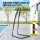 Gardeon Hammock Hanging Chair with Steel Stand, Handcrafted Tassels, Adjustable Height, Indoor/Outdoor, 120kg Capacity