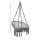 Gardeon Hammock Chair: Indoor/Outdoor Hanging Macrame, Grey, Cotton-Polyester Blend, 120kg Capacity, Hand-Made Tassels