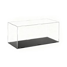 Artiss Clear Acrylic Display Case 35x15x15cm with Dustproof Enclosure & Black Base - Durable Showcase for Collectibles