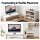 Artiss 2-in-1 Monitor Stand and 3-Tier Desk Organiser PVC Desktop Riser Holds 20kg for Office Gaming