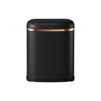 Devanti 38L Motion Sensor Bin - Black Steel, Fingerprint-Resistant, Noise-Free, Hands-Free, with Odour Control