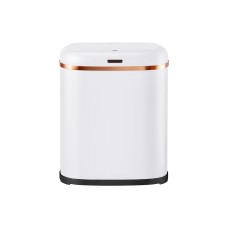 Devanti 38L Motion Sensor Bin, White Steel, Hands-Free & Noise-Free, Fingerprint-Resistant, Soft Close, 1-Year Warranty