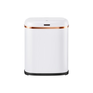 Devanti 38L Motion Sensor Bin, White Steel, Hands-Free & Noise-Free, Fingerprint-Resistant, Soft Close, 1-Year Warranty