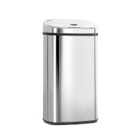 Devanti 50L Stainless Steel Motion Sensor Bin - Hands-Free, Soft Close, Fingerprint Resistant, Battery-Powered