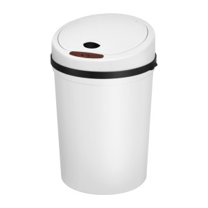 Devanti 9L Sensor Bin - Automatic Motion Trash Can, Hands-Free, Odour-Lock, White, Space-Saving, Waterproof Design