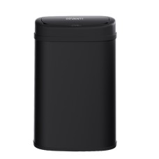 Devanti 50L Motion Sensor Rubbish Bin Black Stainless Steel Touchless Automatic Kitchen Waste Bin Odour-Free