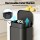 Cefito 40L Pedal Bin Steel Rubbish Can with Soft Close Lid Removable Inner Bucket Black Rectangular Bin