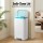 Cefito 40L Steel Kitchen Pedal Bin Rectangular with Soft Close Lid Removable Inner Bucket White 38x27x67cm