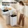 Cefito 40L Steel Kitchen Pedal Bin Rectangular with Soft Close Lid Removable Inner Bucket White 38x27x67cm