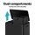Cefito Pedal Bin, Carbon Steel, 40L Dual Compartment, Black, 46x31x53cm, Modern Waste Recycle Dustbin, Soft Close
