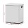 Cefito Pedal Bin, Carbon Steel, 40L Dual Compartment, White, 46x31x53cm, Anti-Rust, Soft Closing, Easy Clean