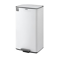 Cefito 40L White Pedal Bin: Steel/Stainless Steel, Soft-Close, Anti-Rust, Waterproof, Easy-Clean for Kitchen/Office