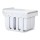 Cefito Pull Out Bin Kitchen Double Basket 2x15L White, Concealed Waste Bin with Lids, Heavy Duty Runners, Easy Install
