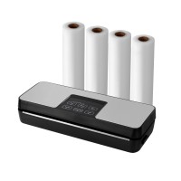 Unbranded Devanti Food Vacuum Sealer Machine 80kpa 30cm Auto Seal Cutter Stainless Steel with 4 Rolls Bags 10pcs