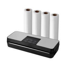 Unbranded Devanti Food Vacuum Sealer Machine 80kpa 30cm Auto Seal Cutter Stainless Steel with 4 Rolls Bags 10pcs