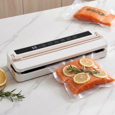 Devanti 110W Food Vacuum Sealer Machine 60KPa 6 Auto Modes Touch LED Timer 30cm Seal Bar White Pink with Cutter and 10pc