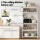 Artiss Kitchen Storage Cabinet 80x40x164cm White Pegboard Shelves Flip Doors 75kg Top Capacity 164cm